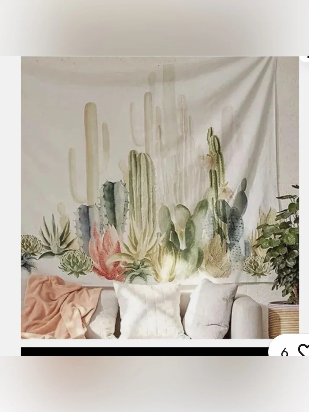 Urban Outfitters Cactus Wall Tapestry